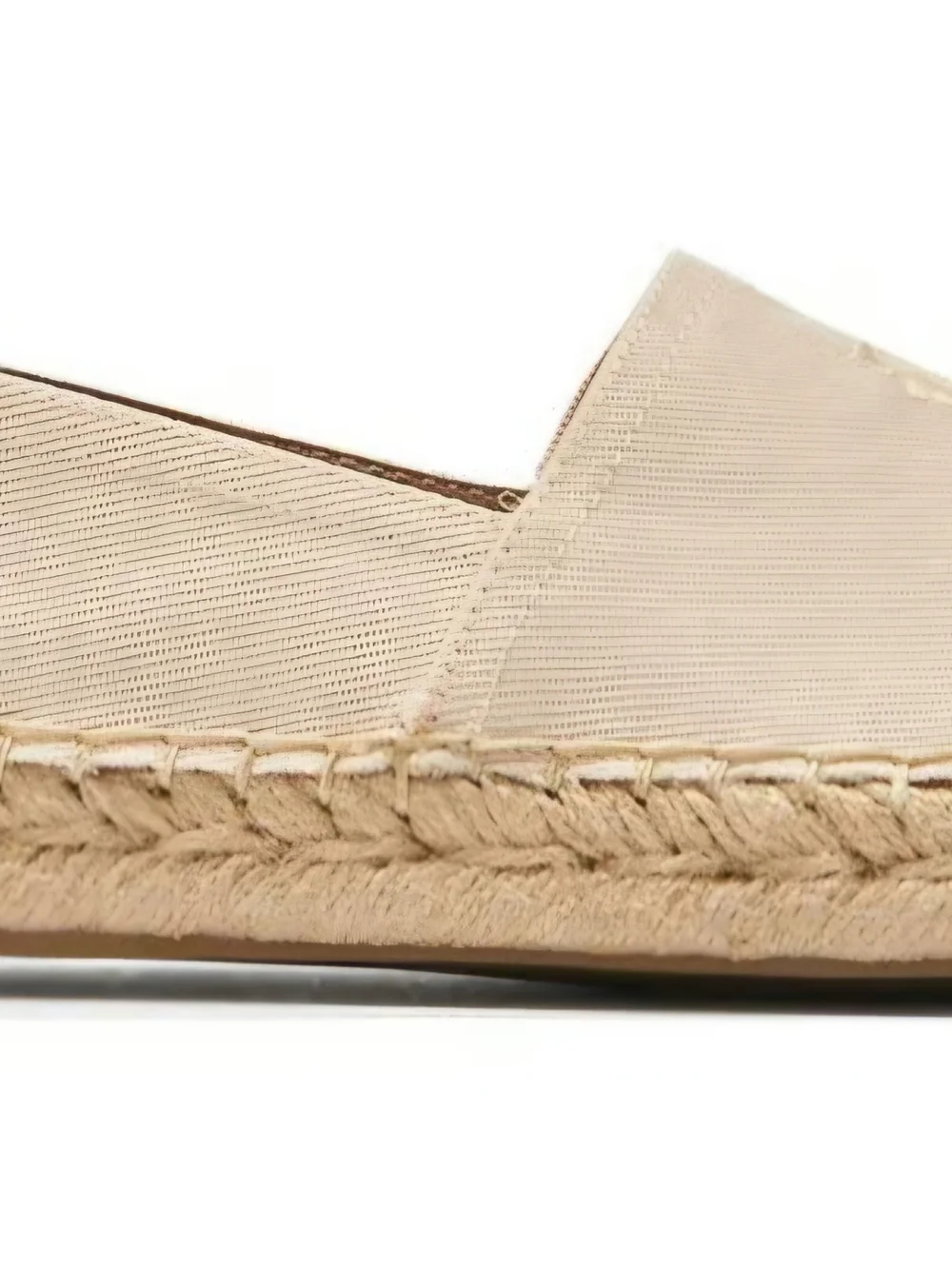 Tommy Hilfiger Cream Canvas Espadrille Flats,Size 8
